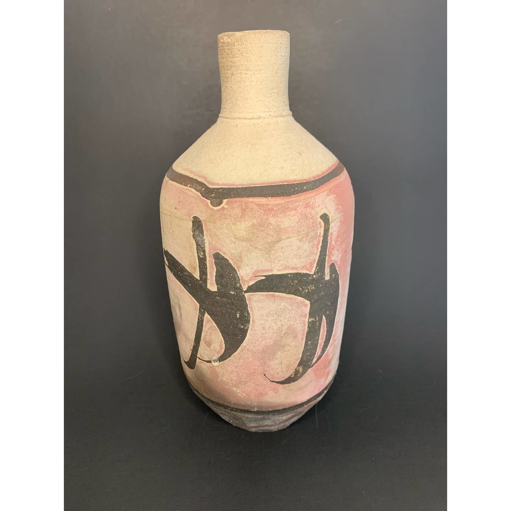 Roku Pottery Vase, Multicolor, Unique